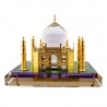 Atnep Glass Crystal Taj Mahal Home Decoration Showpiece (8x8x6 cm)