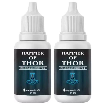 Hammer of Thor Massage Oil For Men's Health - 15ml (Pack of 2)