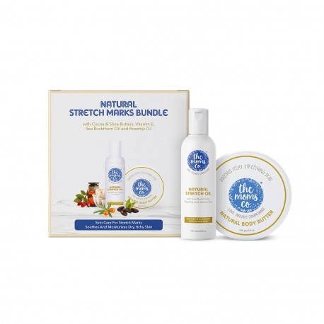 The Moms Co. Natural Stretch Mark Oil (100ml) and Natural Body Butter (100g)