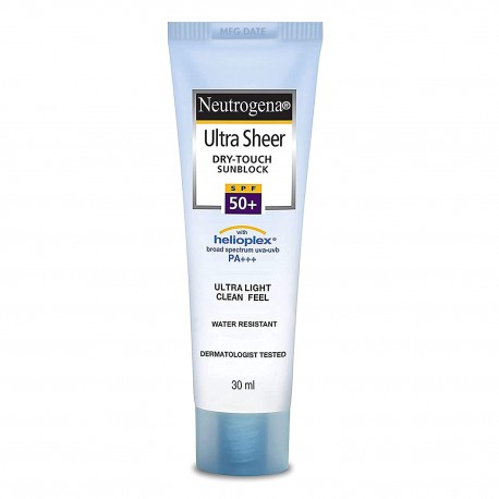 Neutrogena Ultra sheer Sunscreen, SPF 50+, Ultra light - 30ml