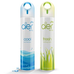 Godrej Aer Spray Cool Surf Blue & Fresh Lush Green - 220ml (Pack of 2)