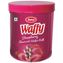 Dukes Waffy Strawberry Flavoured Wafer Rolls - 250gm