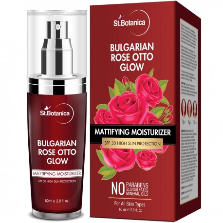 St.Botanica Bulgarian Rose Otto Glow Mattifying Moisturizer Spf 30 - 60ml