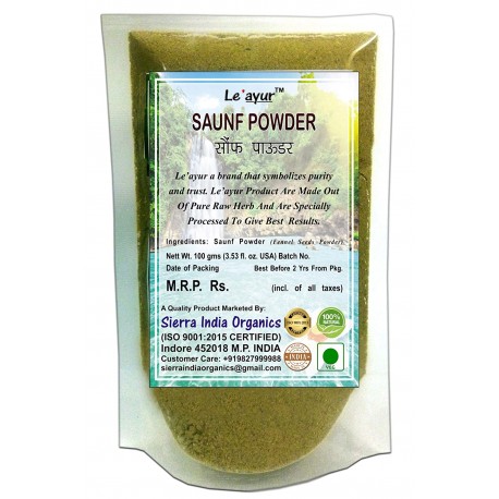 Le'ayur Saunf (Fennel Seeds) Powder 100Gms