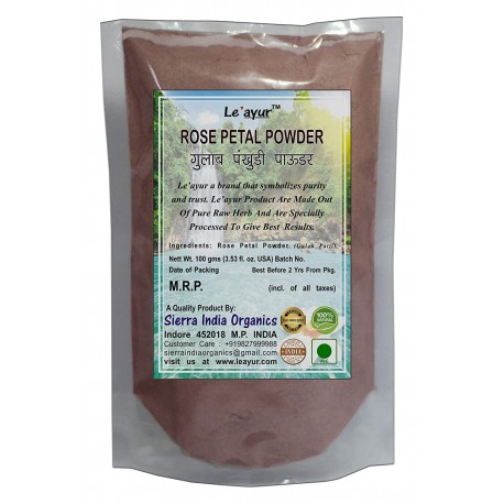 Le'ayur Rose Petals (Gulab Pankhudi) Powder 100Gms