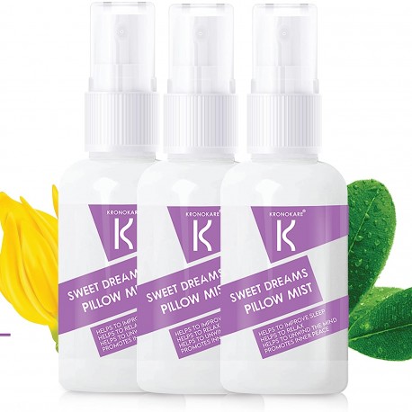 Kronokare Sweet Dream Pillow Mist Deep Sleep Essential Oil Spray - 30ml (Pack of 3)